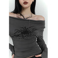 Load image into Gallery viewer, [LadyGhost Series] ★Tops★ Off-shoulder sexy unique gray gray easy to match
