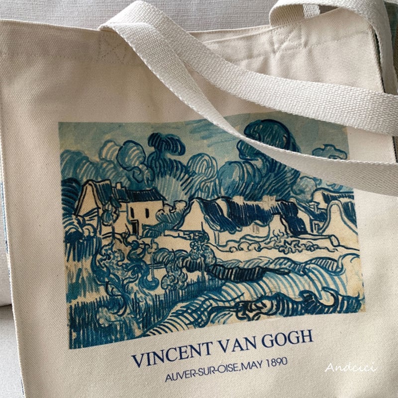 [Andcici Series]★Bag★ Tote bag, large capacity, oil painting style, date, commuting to work, school, cute, ladies, easy to match