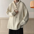 Load image into Gallery viewer, [Emeisa Series] ★Sweater★ 3color Knit Tops Unisex Men's Hooded Vertical Striped Casual
