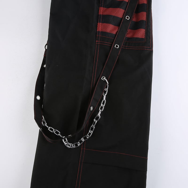 [HJIA Series] ★Casual Pants★ Bottoms Mine Style Steampunk Street Black Black High Waist