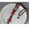 Load image into Gallery viewer, [Louran Guest Series] ★China style necklace★ Collar ladies accessories black red fish fish
