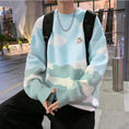 Load image into Gallery viewer, [Tokimi Series] ★Sweater★ 2color Knit Tops Unisex Men's Cloud Cow Blue Blue Color Scheme Cute
