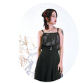 Load image into Gallery viewer, [Old Monster --- Rabbit Series] ★Camisole★ Chiffon tops tank top Cool easy to match Black
