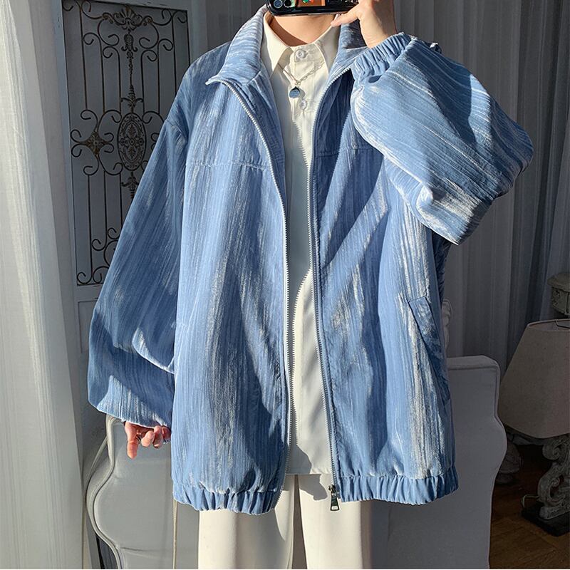 [Tetsusho Series]★Jacket★ 3color Outerwear Unisex Men's Blue White Black ML XL 2XL