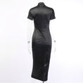 Load image into Gallery viewer, [DARK ANGEL Series]★China Dress★ One Piece Chinese Clothes Performance Clothes Embroidered Long Length SML Black Black
