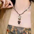 Load image into Gallery viewer, [Delightful Heart Series] ★Chinese style necklace★ Accessories Fringe Ethnic style Retro Hanfu Chinese clothing Butterfly
