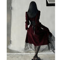 Load image into Gallery viewer, [LadyGhost Series] ★One Piece★ Switching Wine Red Red Retro Stylish Cute Date Shooting
