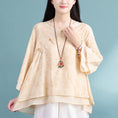 Load image into Gallery viewer, [Qing Series]★Chinese style tops★ 3color Chinese style shirt, Chinese clothes, summer clothes, cool V-neck, casual
