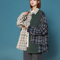 Load image into Gallery viewer, [CHAOMEICHEN series]★Jacket★ 3color outerwear stadium jacket unisex men's plaid color scheme
