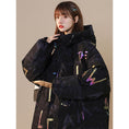 Load image into Gallery viewer, [Ushiomiomi Series] ★Winter Coat★ Cotton Coat Outerwear 2color Unisex Men's Graffiti Alphabet Black
