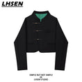 Load image into Gallery viewer, [LHSEN Series]★China style blazer★ Outerwear, short length, design, black, SML, retro, slimming
