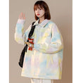 Load image into Gallery viewer, [Fujiiman Series] ★Jacket★ Outerwear stadium jacket unisex men's POLO neck tie-dye cute
