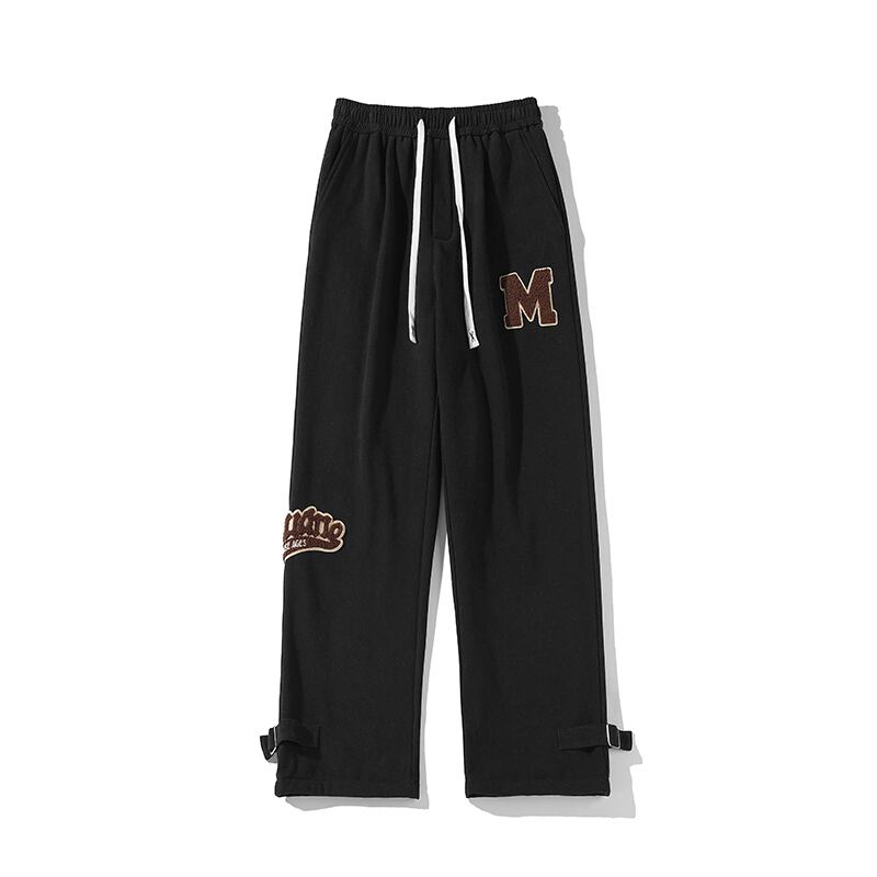 [BIGEMAN Series]★Pants★ 2color Casual Pants Bottoms Brushed Lining Unisex Men's Large Size Brown Black