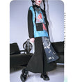 Load image into Gallery viewer, [Ancient monsters---Kabunji series] ★China style trousers★ Print gaucho pants Black Black SML XL
