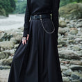 Load image into Gallery viewer, [Daiseiryusu Series] Long Skirt with Belt, Pleated Skirt, Elegant, Slimming, Black
