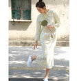 Load image into Gallery viewer, [MANMAN Series]★China-style dress★ 2color Elegant Chinese clothes Tang suit Improved Chinese dress Green White
