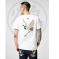 Load image into Gallery viewer, [JPYZ Series]★China style T-shirt★ 2color tops unisex men's crane embroidery black white cotton
