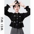 Load image into Gallery viewer, [WEIWU Series]★Shirt★ Tops Ladies Short Length Corduroy Black Cute Stylish
