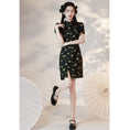 Load image into Gallery viewer, [YUEQIAO Series]★China Dress★ Improved Short Length Chinese Style Dress Chinese Clothes Cute Black Black
