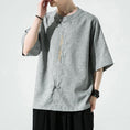 Load image into Gallery viewer, [JUNYI Series]★China style shirt★ Tops 3color Unisex Men's Large Size Embroidery Gray Red
