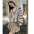 Load image into Gallery viewer, [Koikoro Series] ★Sweater★ Knit tops Colorful striped pattern Cute Easy to match Autumn clothes Sweet Fashion
