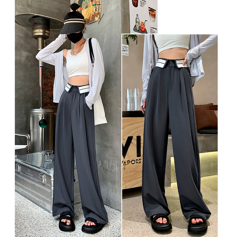 [YIREN Series]★Casual Pants★ 2color Bottoms Trousers Gaucho Pants Women's Gray Black