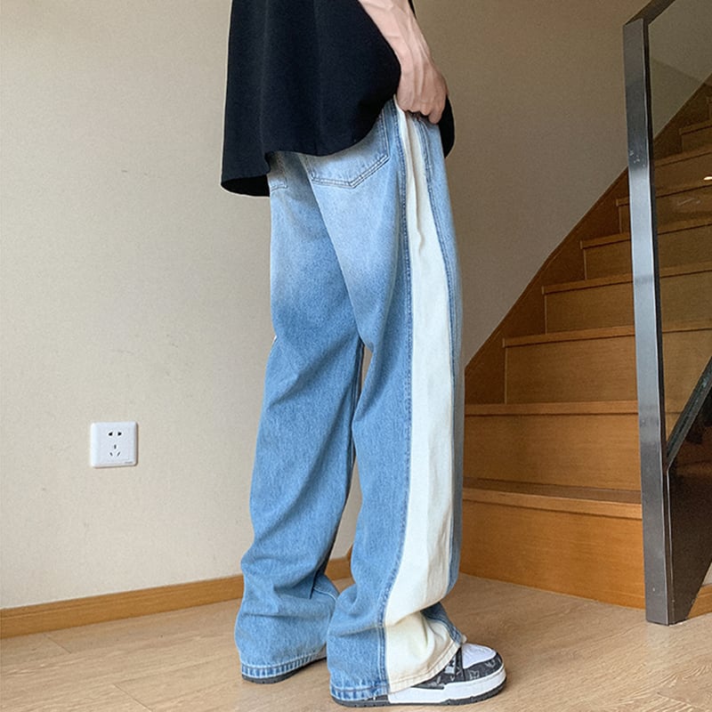 [CHAOMEICHEN series] ★Denim pants★ Bottoms Pants Blue Blue Slimming color scheme ML XL 2XL 3XL