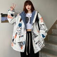 Load image into Gallery viewer, [Demon King Series]★Outerwear that can be worn on both sides★ 2color white or black graffiti coat Unisex Unique fashion
