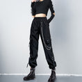 Load image into Gallery viewer, [AZE Series] ★Casual Pants★ Pants with Chains Bottoms Black Black Autumn Clothes Easy to Match and Slimming
