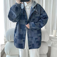 Load image into Gallery viewer, [HUICHUN Series] ★Jacket★ 2color outer plaid pattern unisex men's black blue large size
