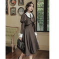 Load image into Gallery viewer, [DACHENGZI Series] ★Dress with tie★ Faux layered dress Vertical striped striped pattern Cute
