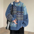 Load image into Gallery viewer, [PPG Series]★Sweater★ 3color Tops Unisex Men's Ethnic Black Apricot Blue
