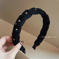 Load image into Gallery viewer, [FOREARS Series] ★Headband★ Hair Ornament Ladies Accessory Chamois Leather Carpet Simple Black Black
