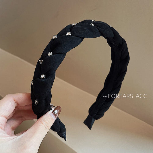 [FOREARS Series] ★Headband★ Hair Ornament Ladies Accessory Chamois Leather Carpet Simple Black Black