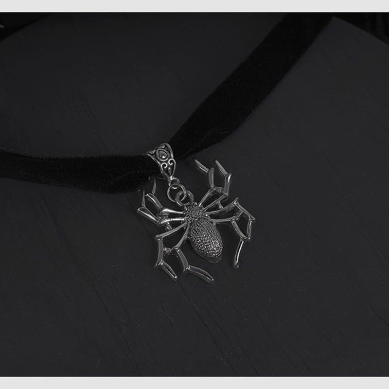 [Koseiryushu Series] ★Necklace★ Accessory Spider Black Black Cool Unique Easy to match