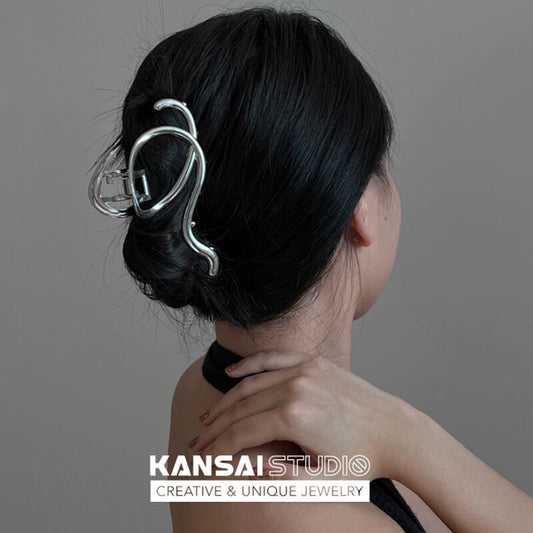 [KANSAI Series] ★Hair Ornament★ Hair Clip Ladies Accessory Accessory Silver Shiny Women Present Gift Adult