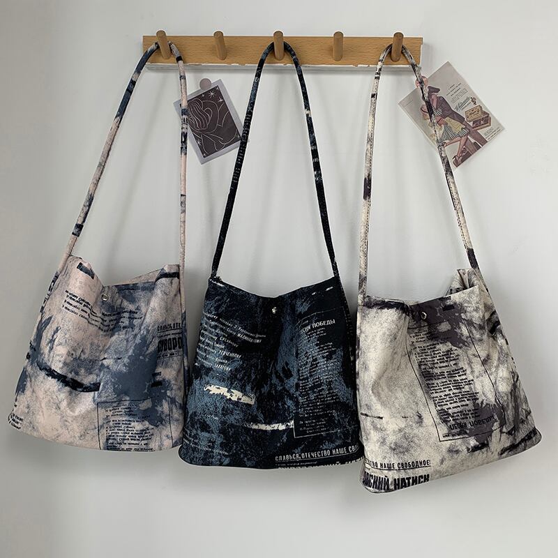 [NVERGUO Series]★Bag★ 3color Shoulder Bag Print Retro Cute Date Improves Temperament Easy to Match