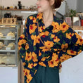 Load image into Gallery viewer, [YOUZI Series]★Shirt★ Tops Oil Painting Style Floral Pattern Sunflower Loose Retro Commuting Date Women's
