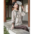 Load image into Gallery viewer, [Mingsho Series]★China style tops★ Shirt Improves temperament Improved Tang suit Loose print Retro Summer clothes
