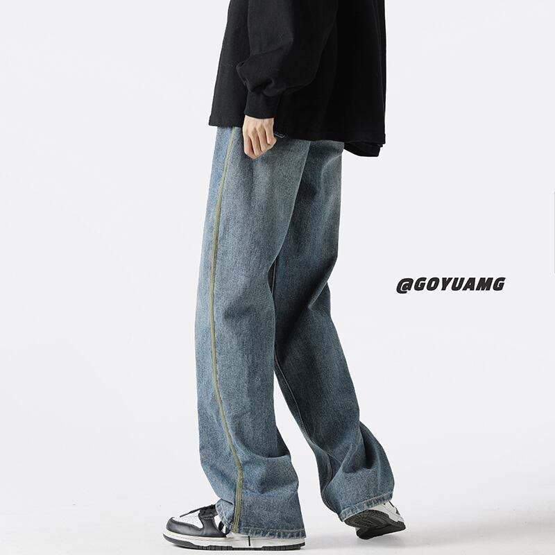 [NANSHI Series]★Denim pants★ 2color bottoms Unisex men's pants Easy to match ML XL 2XL