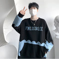 Load image into Gallery viewer, [Yurin Series] ★Tops★ 2color Casual Unisex Men's Color Switching Casual Black White Blue
