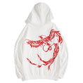 Load image into Gallery viewer, [Machiha clan series]★China style hoodie★ 2color black or white gold phoenix red phoenix embroidery stylish unique unisex men's
