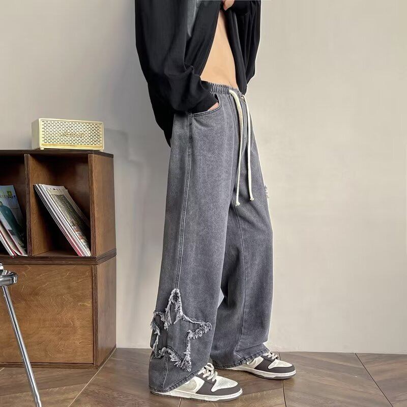 [YANDAN Series]★Denim Pants★ Casual Pants 2color Unisex Men's Large Size Blue Black