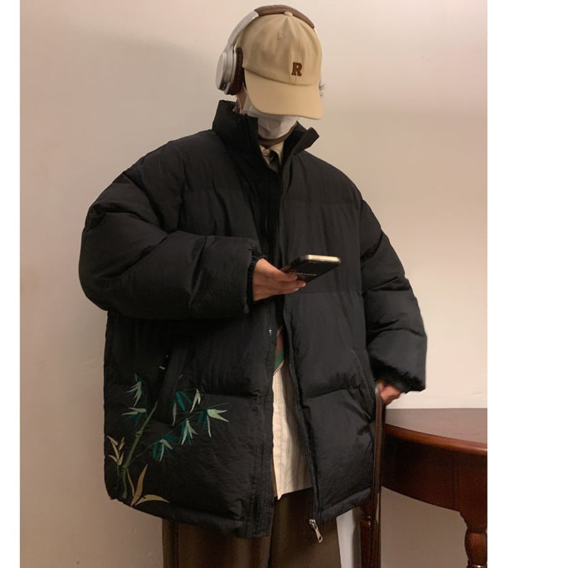 [PPDJ Series]★China style coat★ 3color cotton coat, bamboo, bamboo embroidery, outerwear, winter coat, unisex, men's, large size