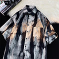 Load image into Gallery viewer, [BIGEMAN Series]★Shirt★ 2color Tops Unisex Men's Large Size Tie-dye Gray Coffee Color
