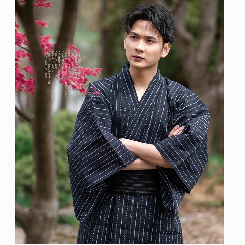 [TEKU Series]★Setup★ 2color Yukata + Obi Unisex Men's Fireworks Festival Festival Men's Set Yukata Dark Blue Gray