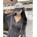 Load image into Gallery viewer, [XIAOCAI Series] ★One Piece★ Parka Dress, Slimming, Large Size, Fashion, Gray, Gray
