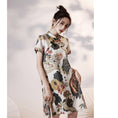 Load image into Gallery viewer, [YUEQIAO Series] ★Improved Chinese dress★ Short length crane loose fitting dress wedding fireworks festival festival
