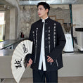 Load image into Gallery viewer, [Illustrated series] ★China style jacket★ Outerwear, unisex, men's black, black text pattern, cool
