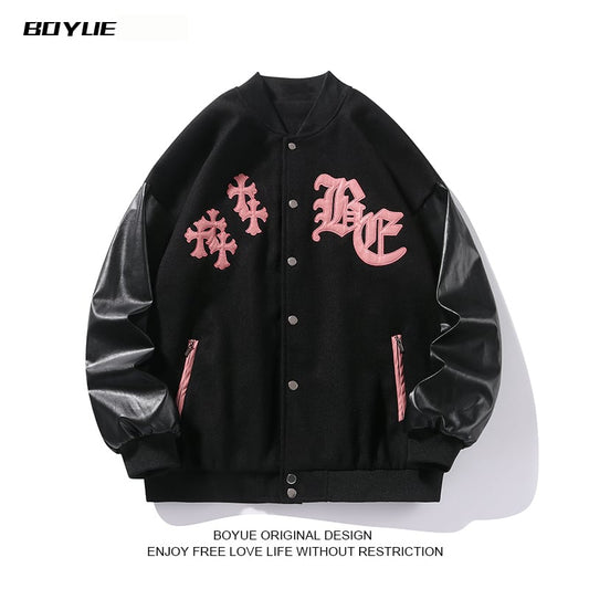 [BOYUE Series] ★Stadium Jacket★ Outerwear 2color Unisex Men's Unique Black Green Black Green